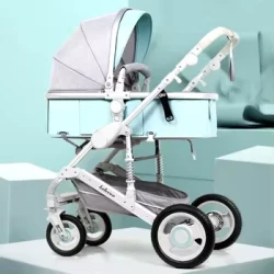 Luxury Lightweight Stroller High Landscape Baby Stroller 3 in 1 Portable Reversible Stroller 3 in 1 Travel Pram Baby Pushchair