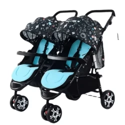 Baby Double Stroller Folding Baby Carriage for Twins Newborn Pram Twin Babies Stroller for Four Seasons 0-3 Y
