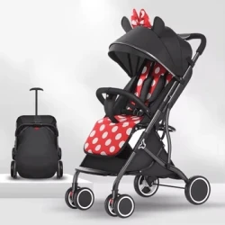 Baby Stroller Can Sit And Lie Four wheel Trolley Cart Portable Folding Baby Carriage Lightweight Travel  Pram For 0-3 years old