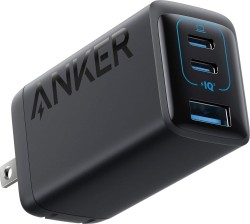 Anker - PowerPort III 65W 3-Port Wall Charger - Black