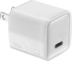 Insigniaô - 30W Foldable Compact USB-C Wall Charger for iPhone 15/14/13/12 SERIES, Samsung Smartphones, Tablets and More - White