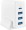 Insigniaô - 47W 4-Port Wall Charger with 1 USB-C & 3 USB Ports with 4ft Power Cord for iPhone, Samsung Smartphones, Tablets and More - White