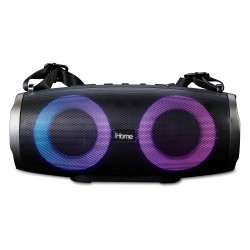 iHome - Rechargeable Portable Color Changing Bluetooth Speaker with Lighting Effects - Black