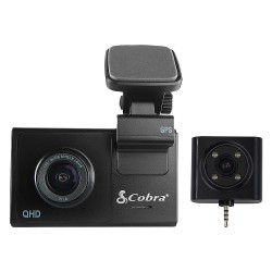 Cobra - SC 200 and FV-CV1 Dual-View Smart Dash Cam with Cabin-View Accessory Cam, works with Apple CarPlay/Android Auto - Black
