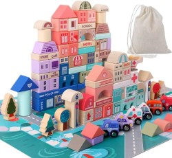 Wooden Building Blocks Set