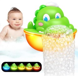 Dinosaur Bath Toys,Baby Bath Toys Light Up Bath Bubble Machine Automatic