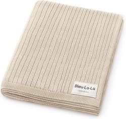 Organic Ribbed Swaddle Blanket for Boys & Girls
