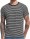 VEIISAR Men's Crewneck Striped T-Shirt Soft Elastic Cotton Tees