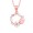 GIVA 925 Silver Rose Gold Drop Wreath Pendant With Link Chain