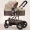 Lightweight Luxury Baby Stroller 2 in 1,Portable baby car,High Landscape Reversible Stroller,Gold Stroller Travel Pram,carriage